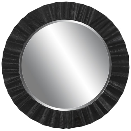 Caribou Dark Espresso Round Mirror