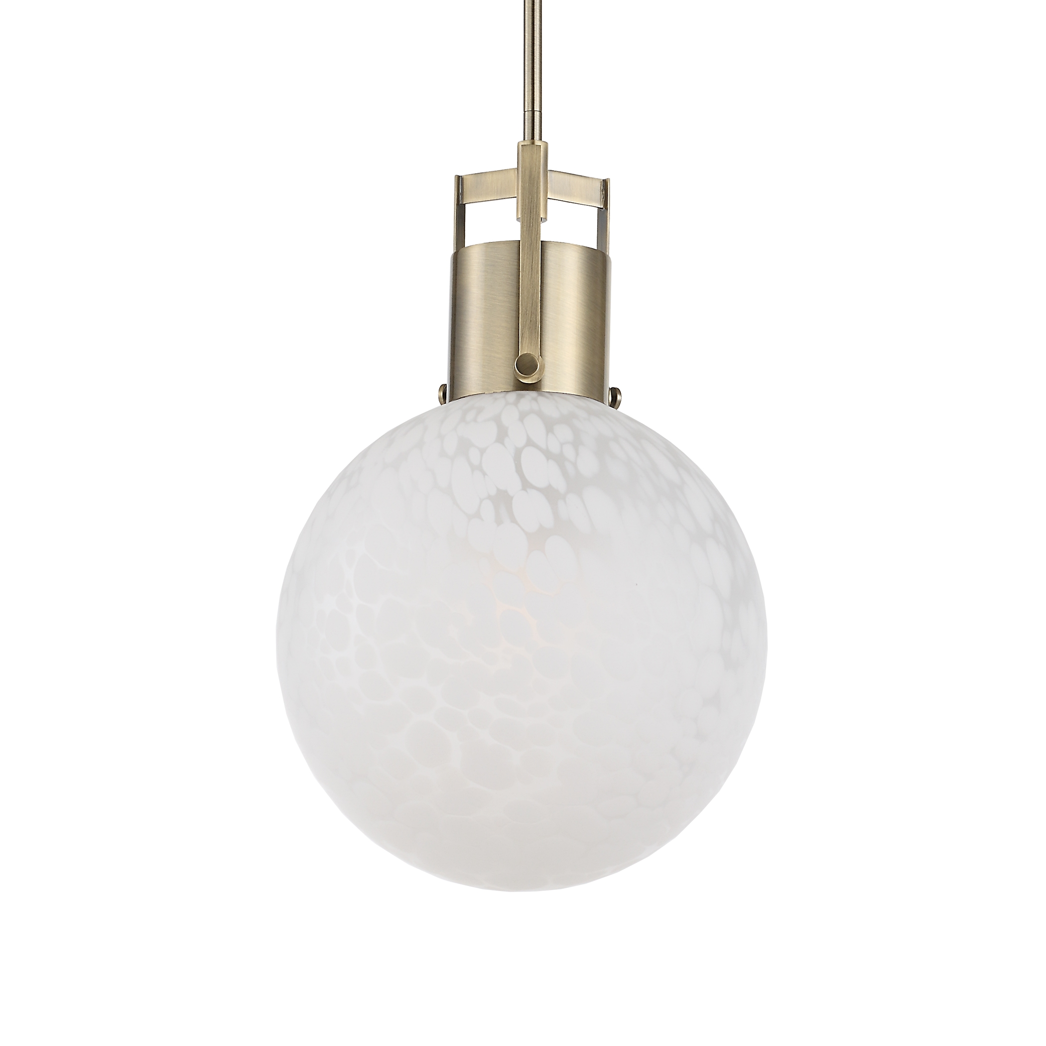 Huch 1 Light White Glass Pendant
