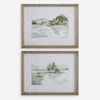 Uttermost Serene Serene Lake Framed Prints Set/2