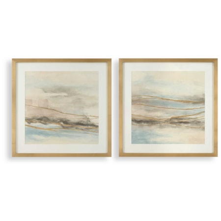 So Golden Abstract Landscape Prints