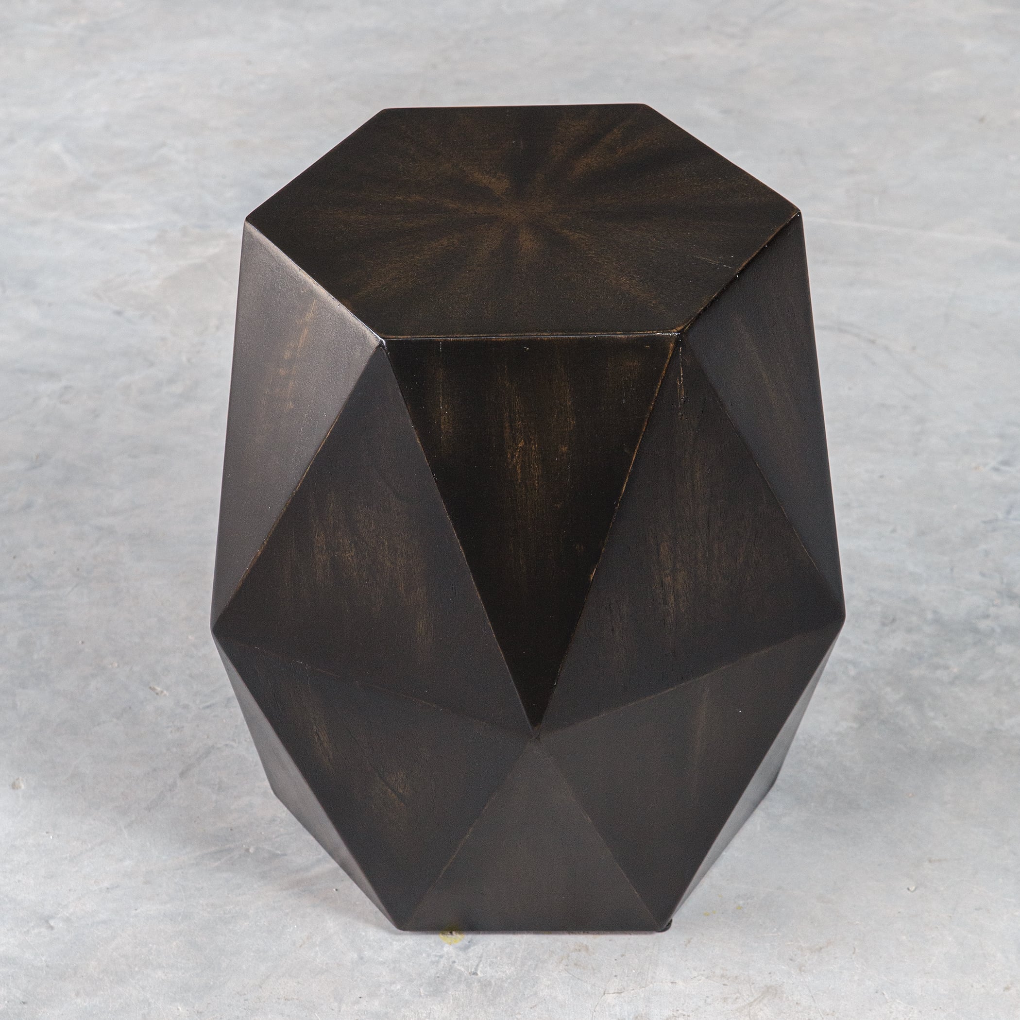 Black Geometric Accent Table