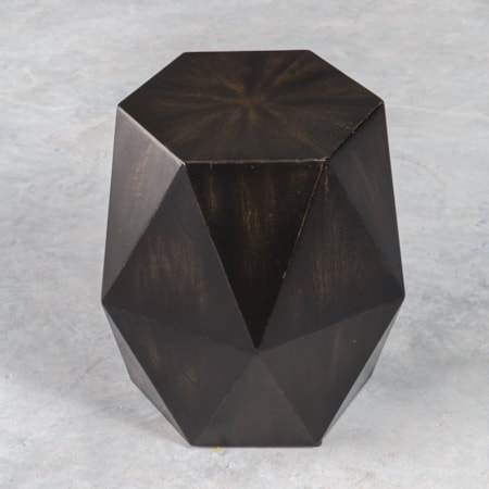 Black Geometric Accent Table