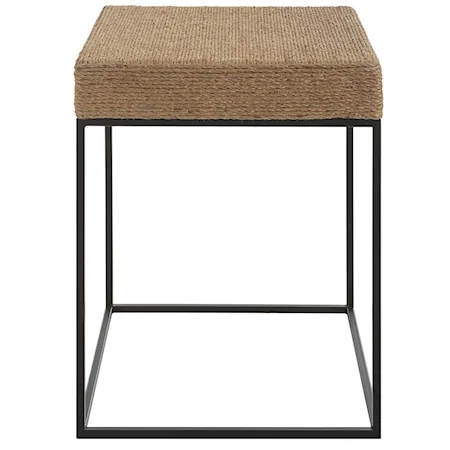 Laramie Rustic Rope Accent Table