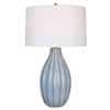 Uttermost Veston Blue Glaze Table Lamp