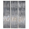 Uttermost Art Gray Showers Hand Painted Canvases, Set/3