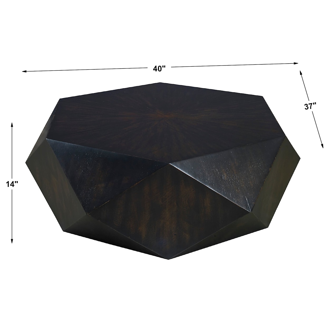 Uttermost Accent Furniture - Occasional Tables Volker Small Black Coffee Table