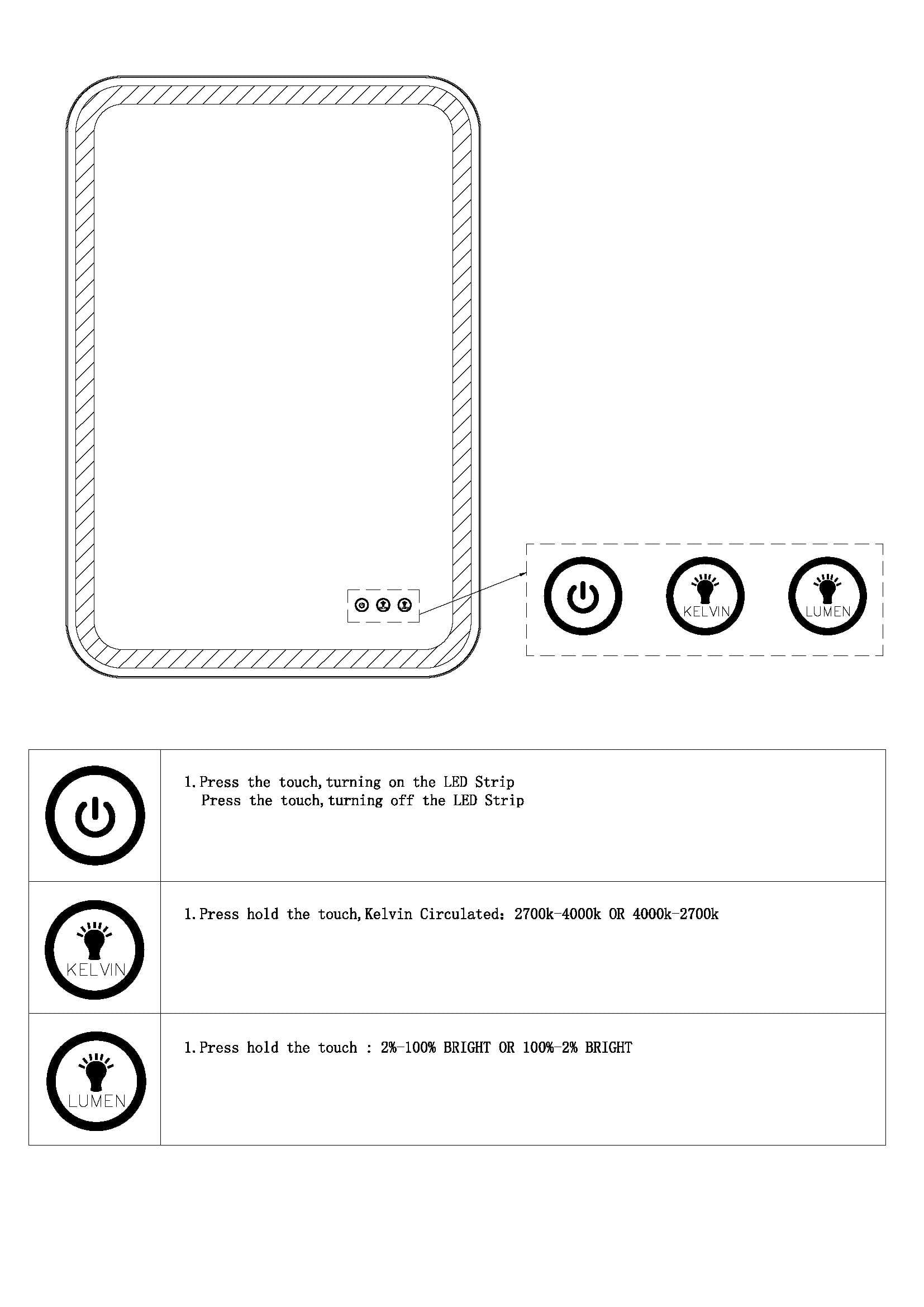 Uttermost Crofton Crofton Lighted Black Vanity Mirror