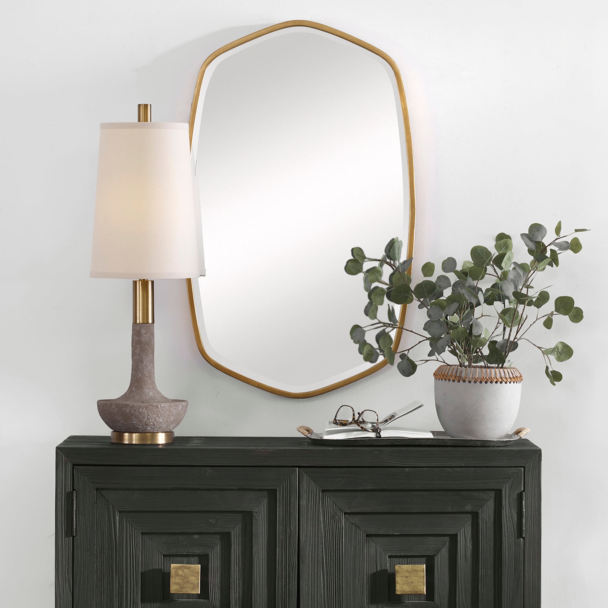Uttermost Mirrors - Oval Duronia Antiqued Gold Mirror