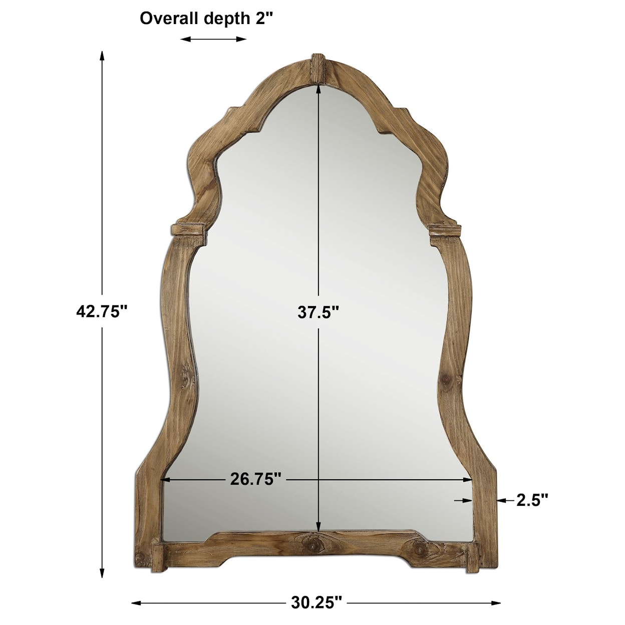 Uttermost Arched Mirror Agustin Mirror