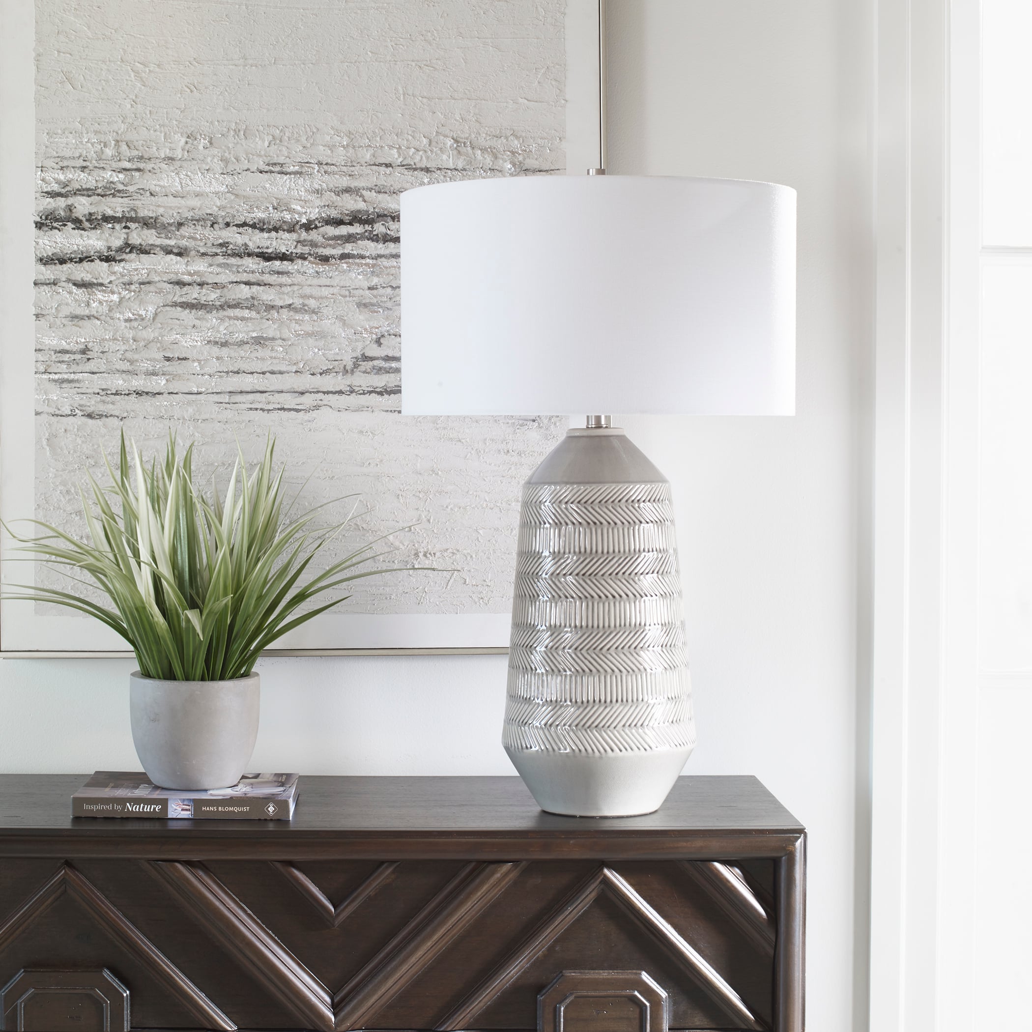 Rewind Gray Table Lamp
