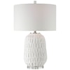 Uttermost Table Lamps Caelina Textured White Table Lamp