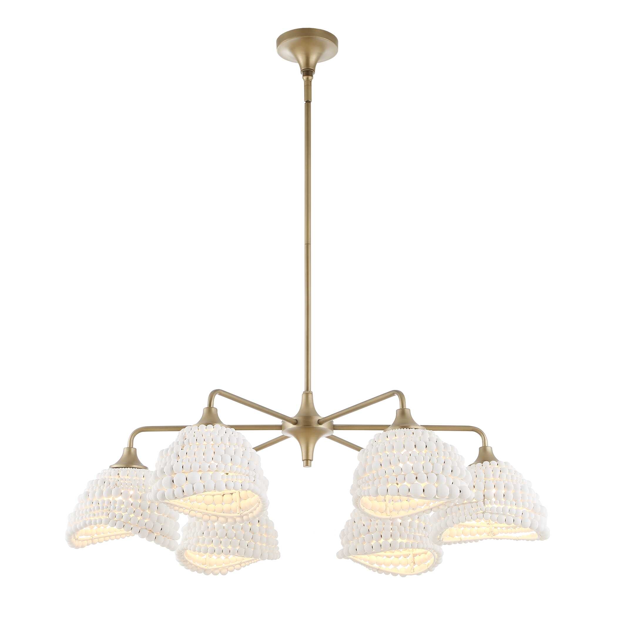 Uttermost Biddeford Biddeford 6 Light White Beaded Pendant