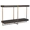 Uttermost Taja Taja Modern Brass / Wood Console Table