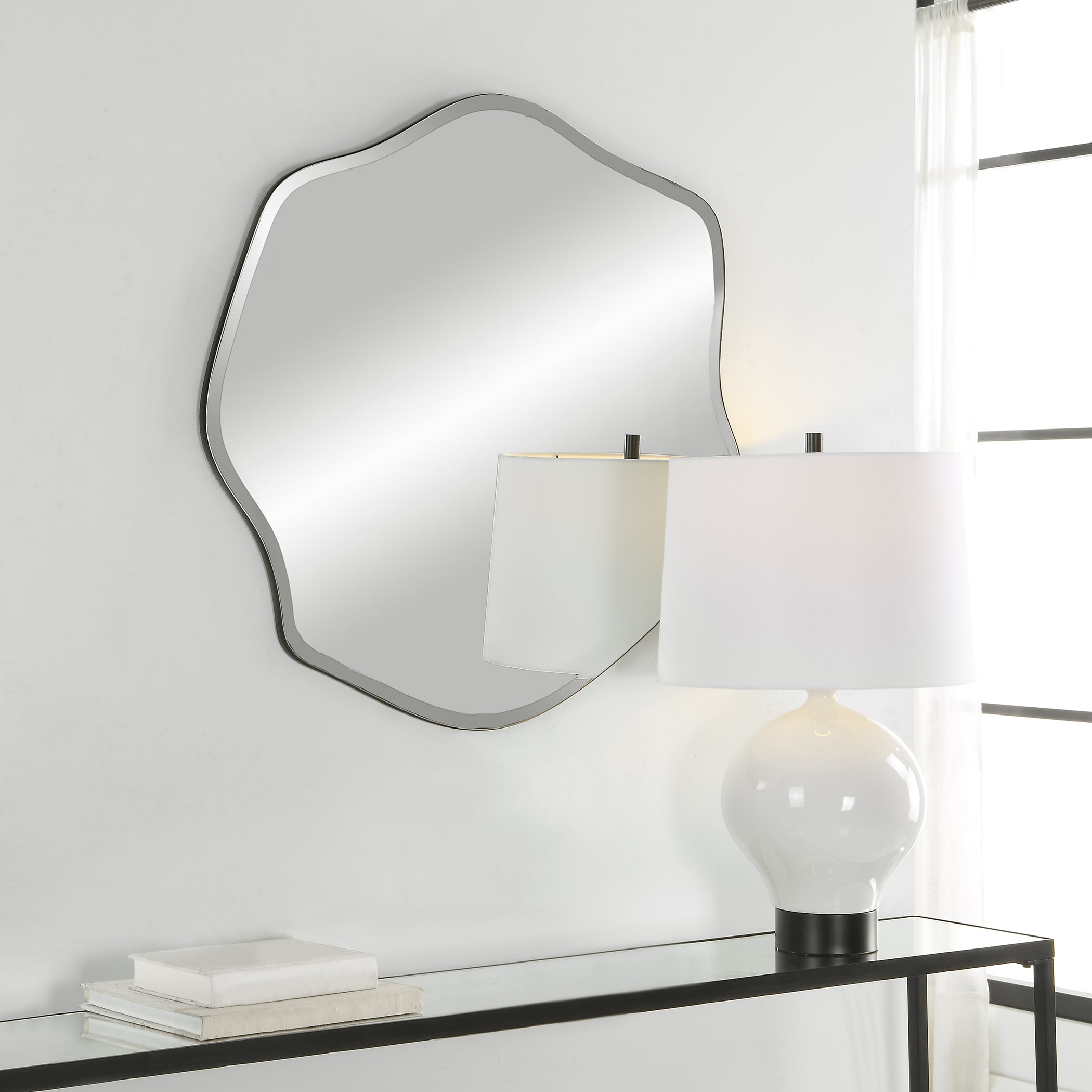 Organic Mirror with Frameless Design