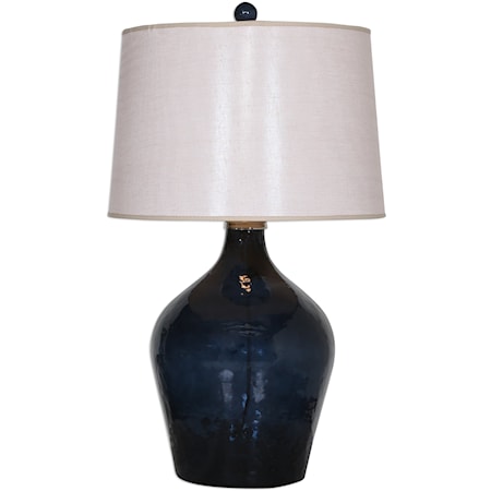 Lamone Blue Glass Lamp