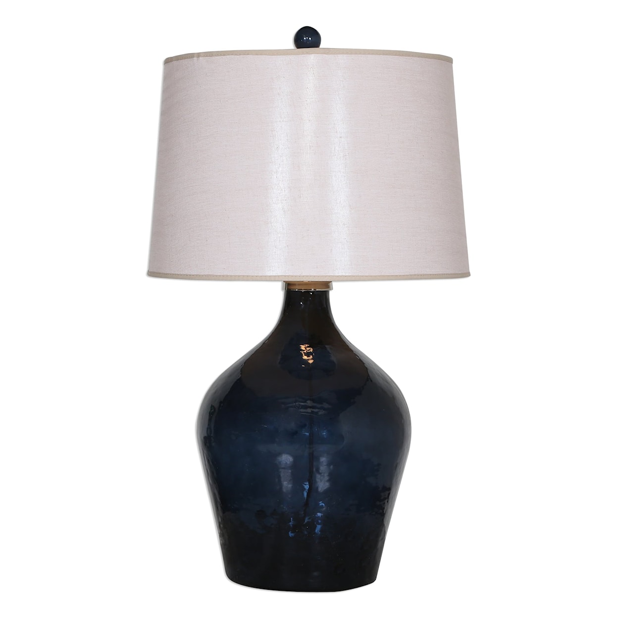 Uttermost Table Lamps Lamone Blue Glass Lamp