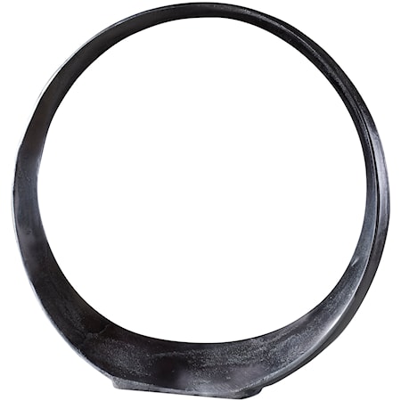 Orbits Black Nickel Large Ring Sculpture