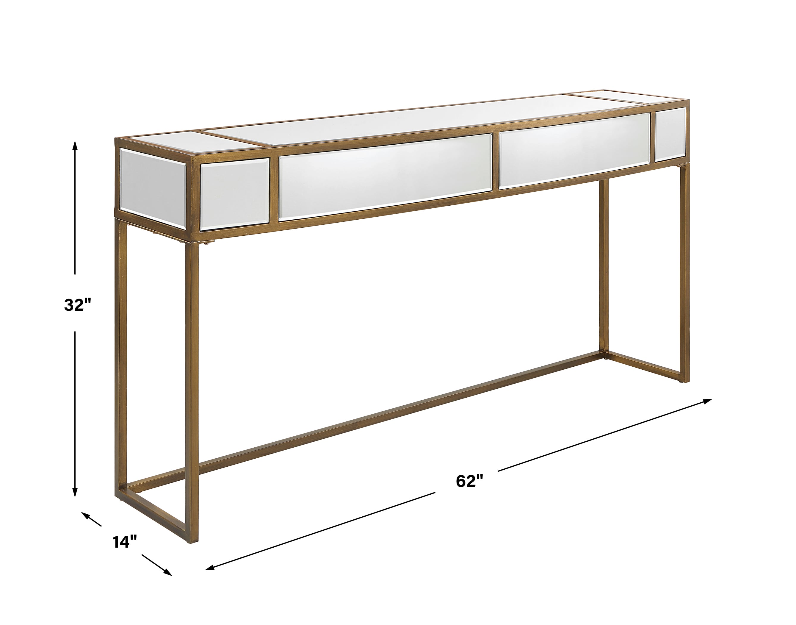 Uttermost Reflect Reflect Mirrored Console Table