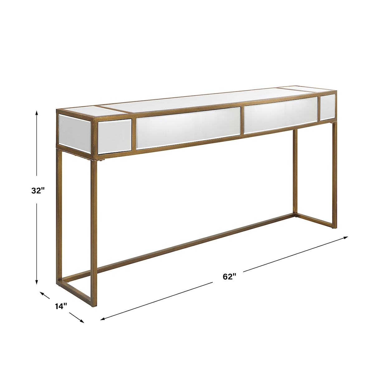 Uttermost Reflect Reflect Mirrored Console Table