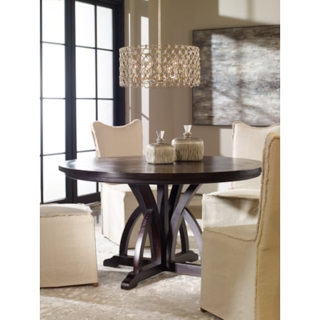 Maiva Round Black Dining Table