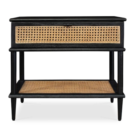 Coast Black Rattan Side Table