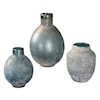 Uttermost Accessories - Vases and Urns Mercede Weathered Blue-Green Vases Set of 3