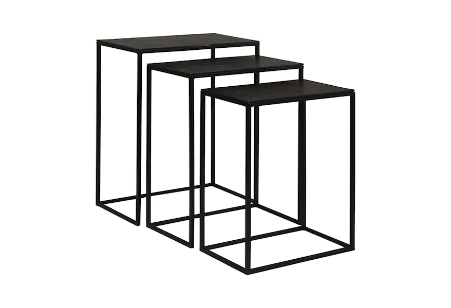 Accent Furniture - Occasional Tables Coreene Iron Nesting Tables S/3 at Bennett's Furniture and Mattresses