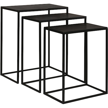 Coreene Iron Nesting Tables S/3