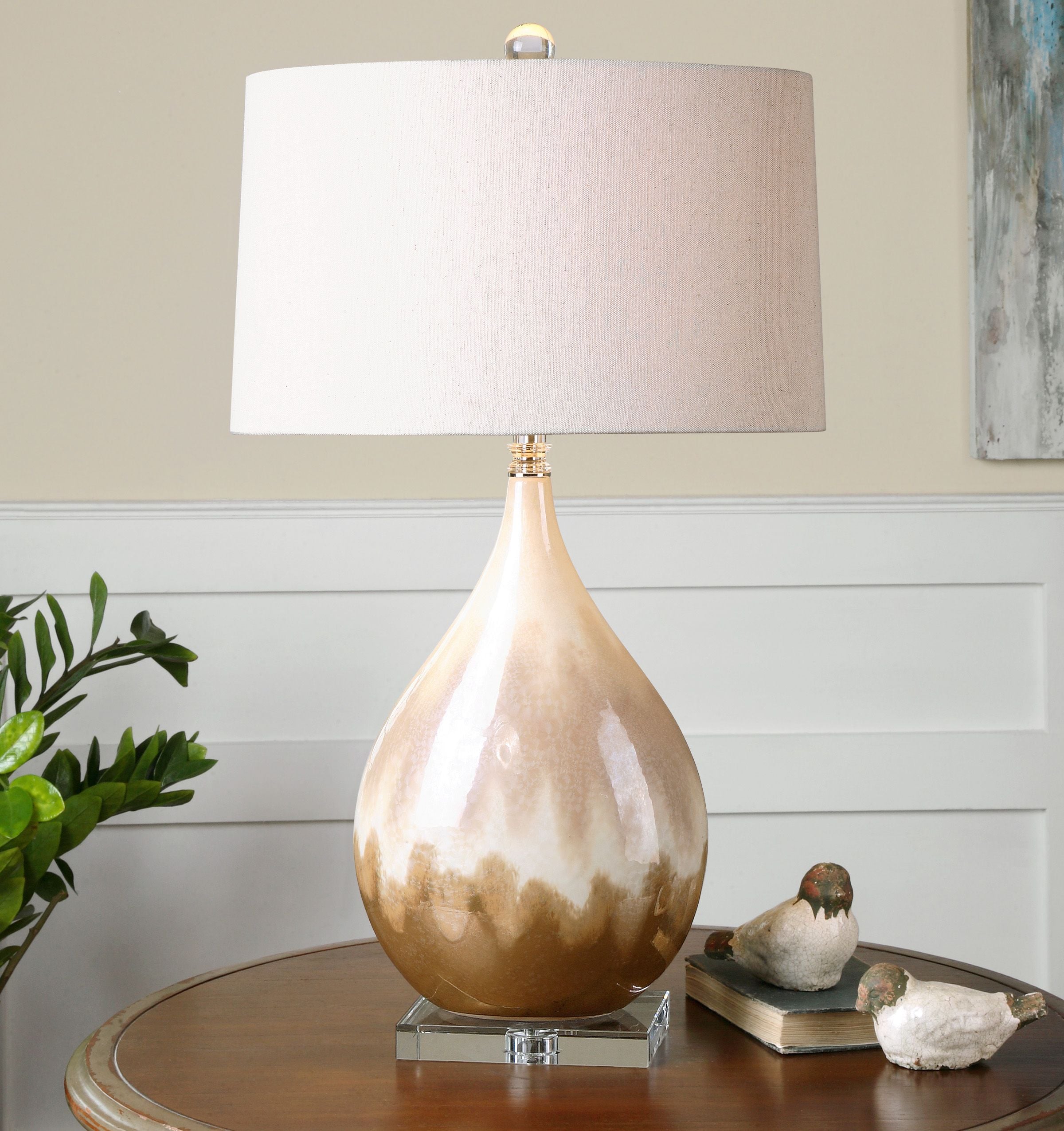 Uttermost Table Lamps Flavian Glazed Ceramic Lamp | Walker's