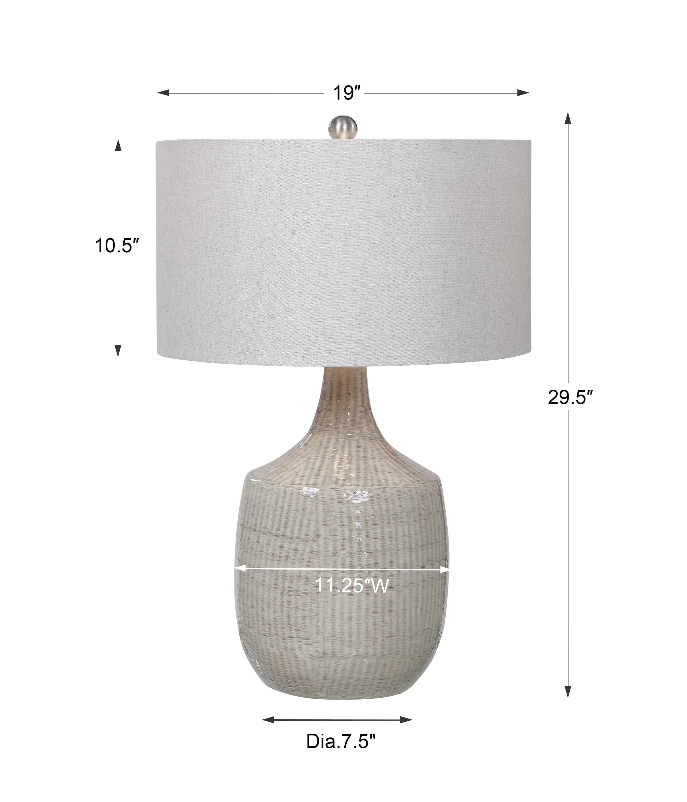 Uttermost Table Lamps Felipe Gray Table Lamp
