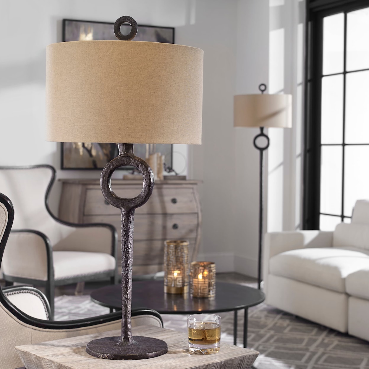 Uttermost Table Lamps Ferro Cast Iron Table Lamp