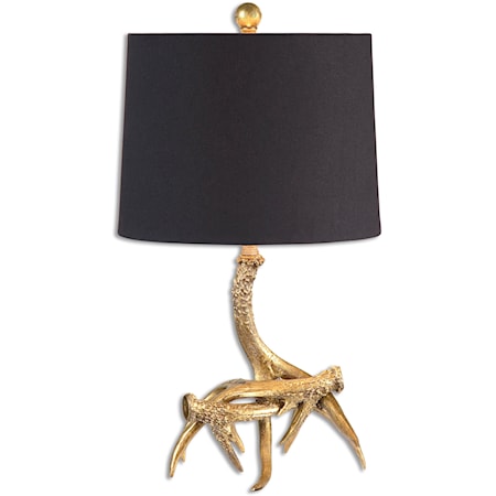 Golden Antlers Table Lamp