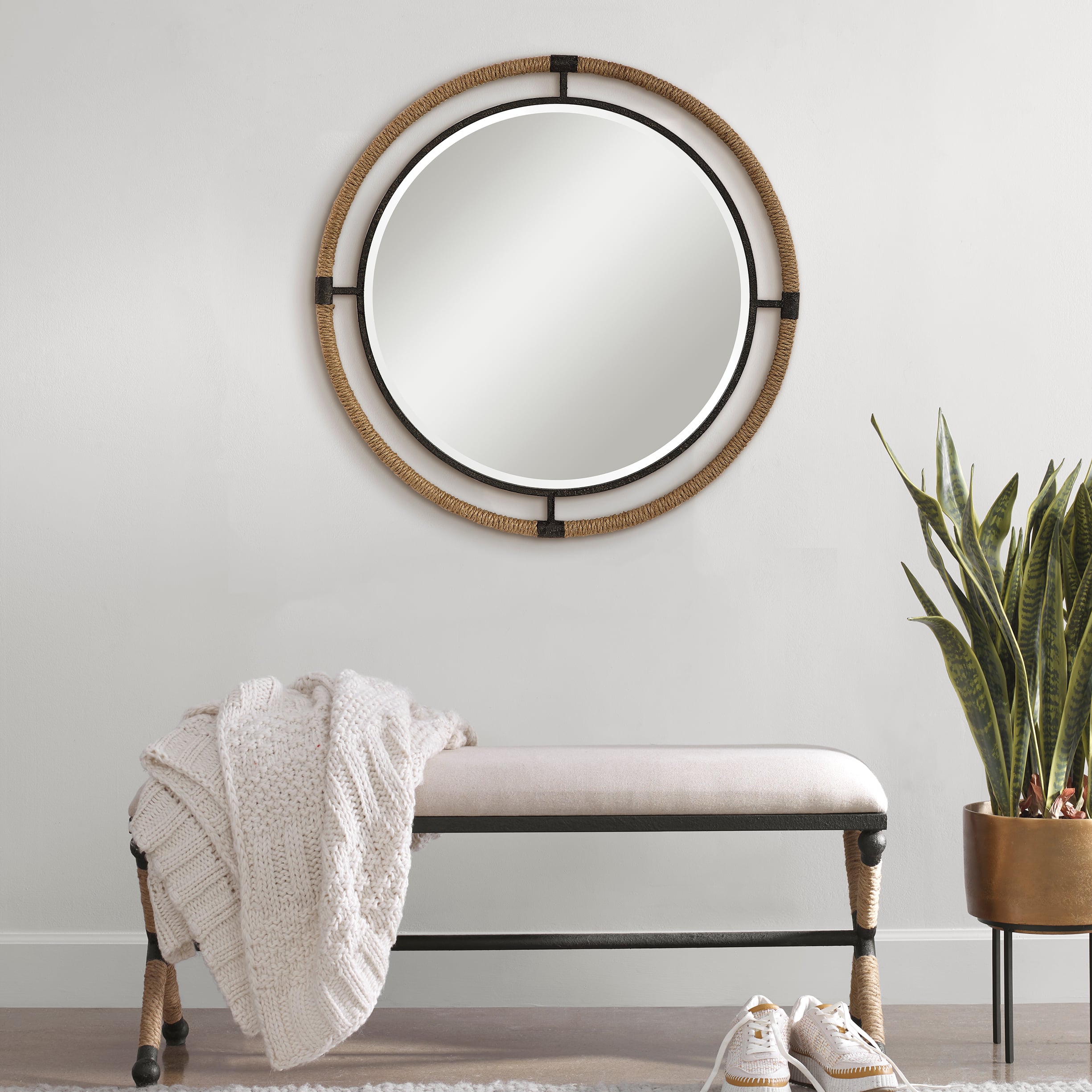 Uttermost Mirrors - Round Melville Coastal Round Mirror