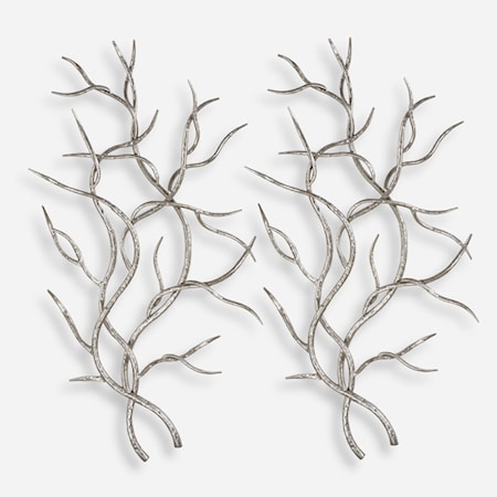 Silver Branches (Set of 2)