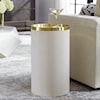 Uttermost Circuit Circuit Brass & White Accent Table