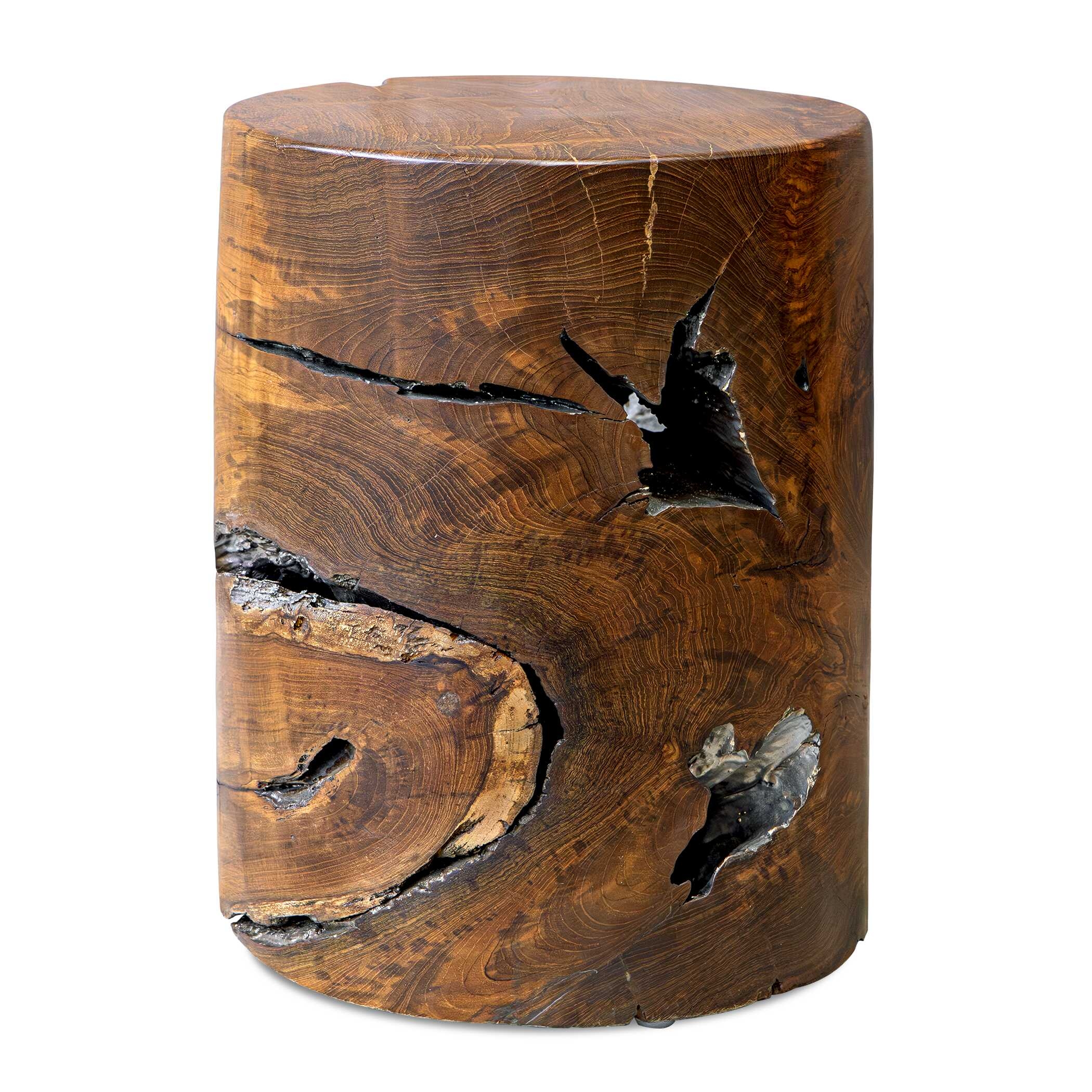 Rafe Wooden Accent Stool