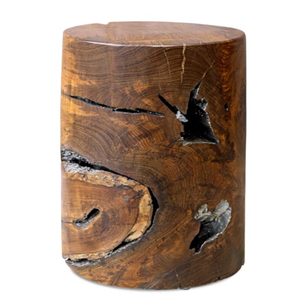 Rafe Wooden Accent Stool