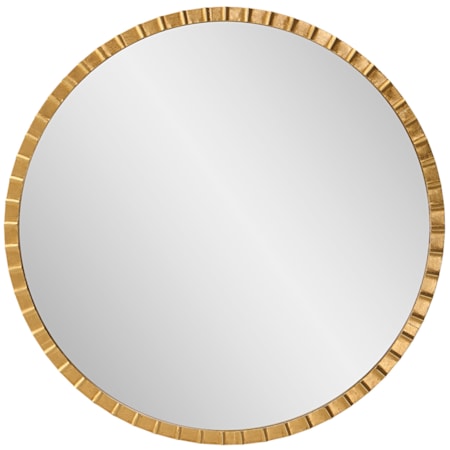 Dandridge Gold Round Mirror