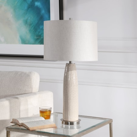 Delgado Light Gray Table Lamp