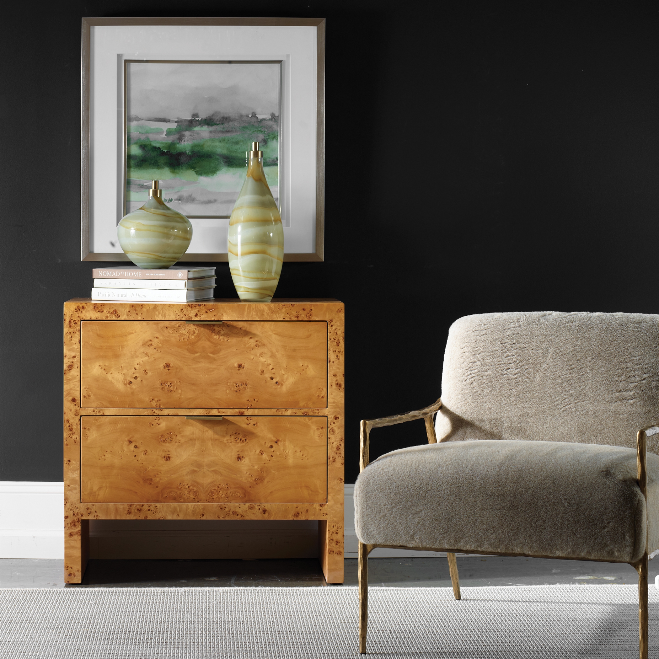 Uttermost Indus Indus 2 Drawer Burl Chest