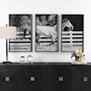 Uttermost Galloping Forward 3-Piece Horse Galloping Framed Picture