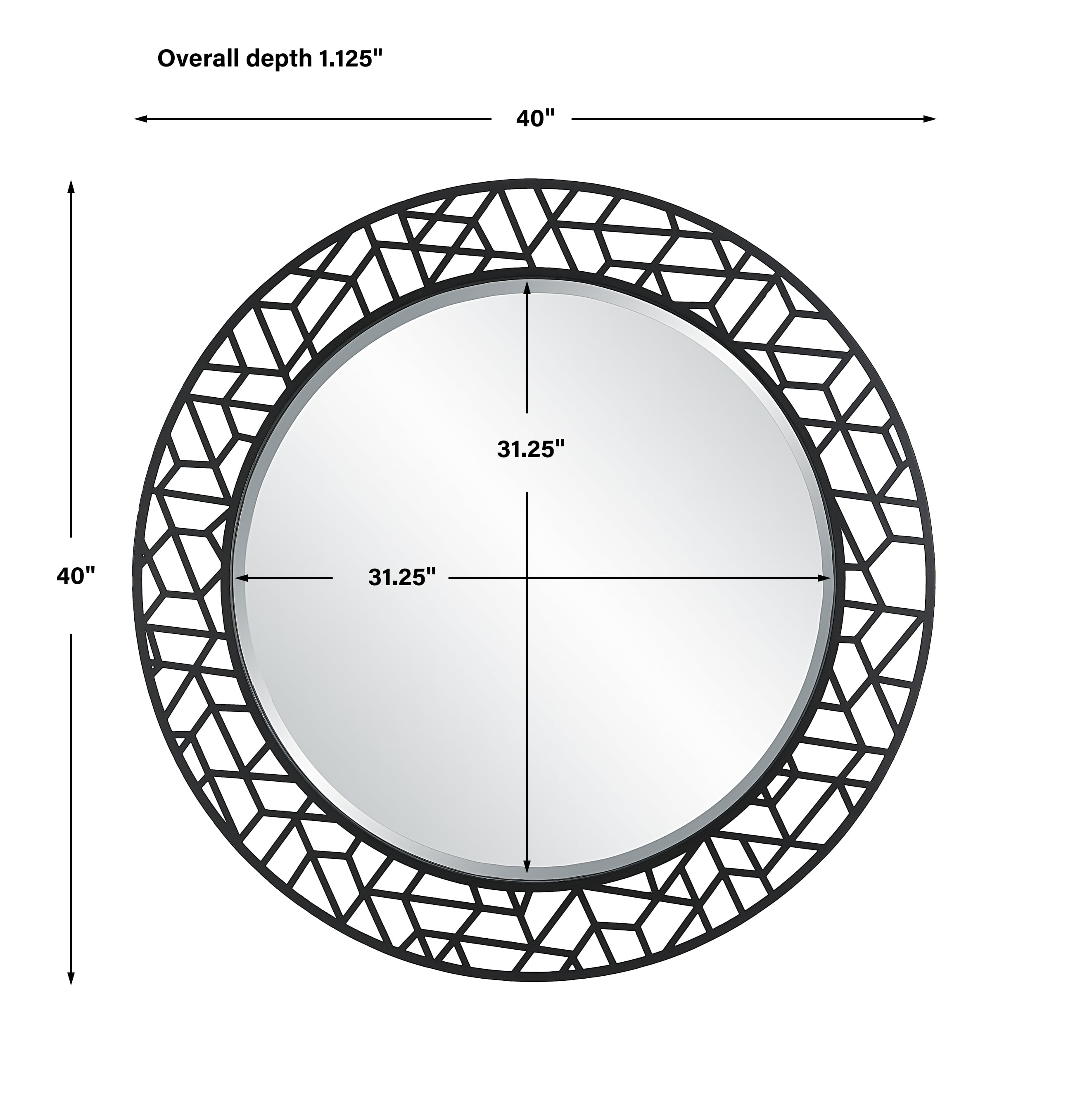 Uttermost Mosaic Mosaic Metal Round Mirror