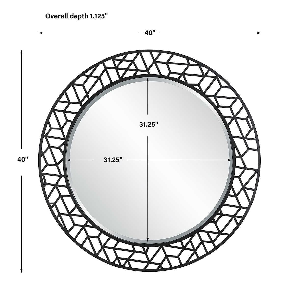 Uttermost Mosaic Mosaic Metal Round Mirror