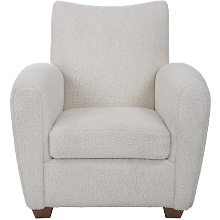 Teddy White Shearling Accent Chair