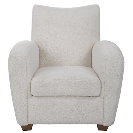 Teddy White Shearling Accent Chair