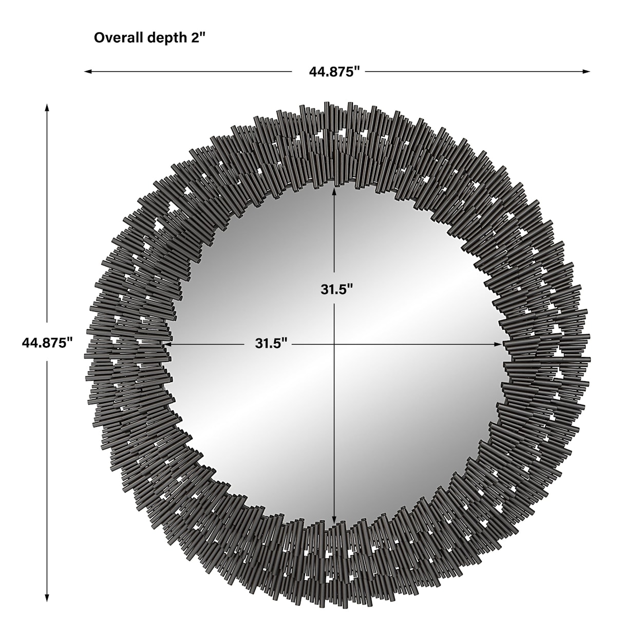 Uttermost Illusion Illusion Modern Round Mirror