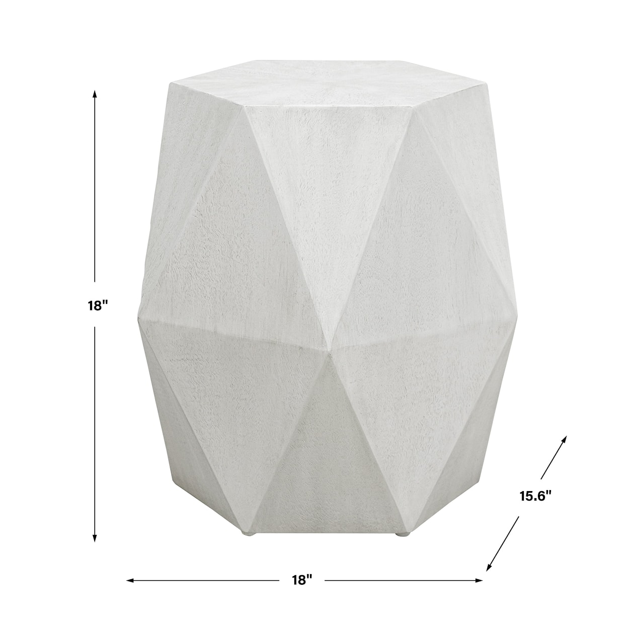 Uttermost Volker White Geometric Accent Table