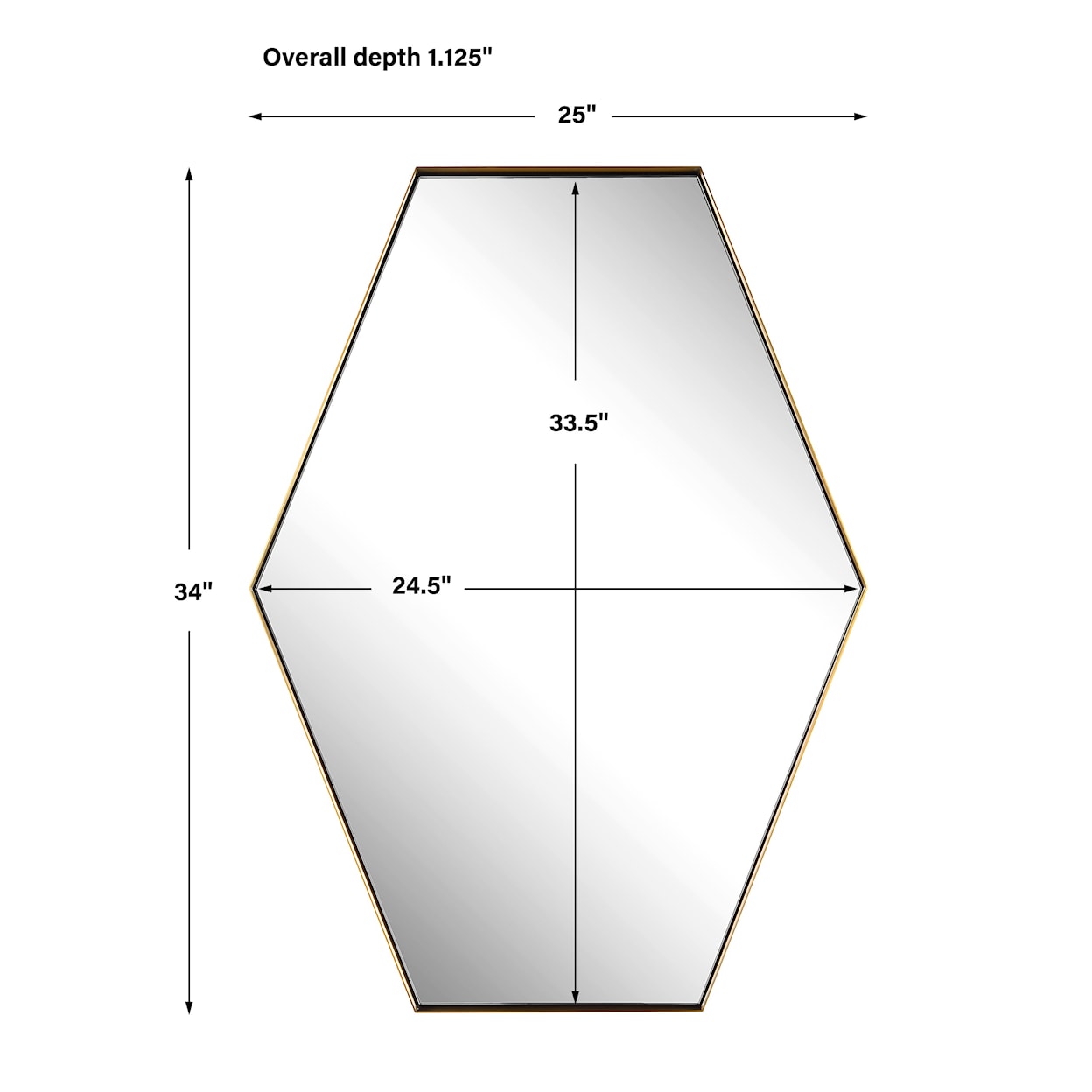 Uttermost Ankara Ankara Brass Hexagon Mirror