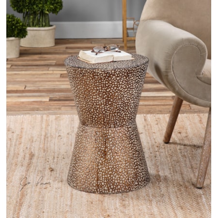 Cutler Drum Shaped Accent Table