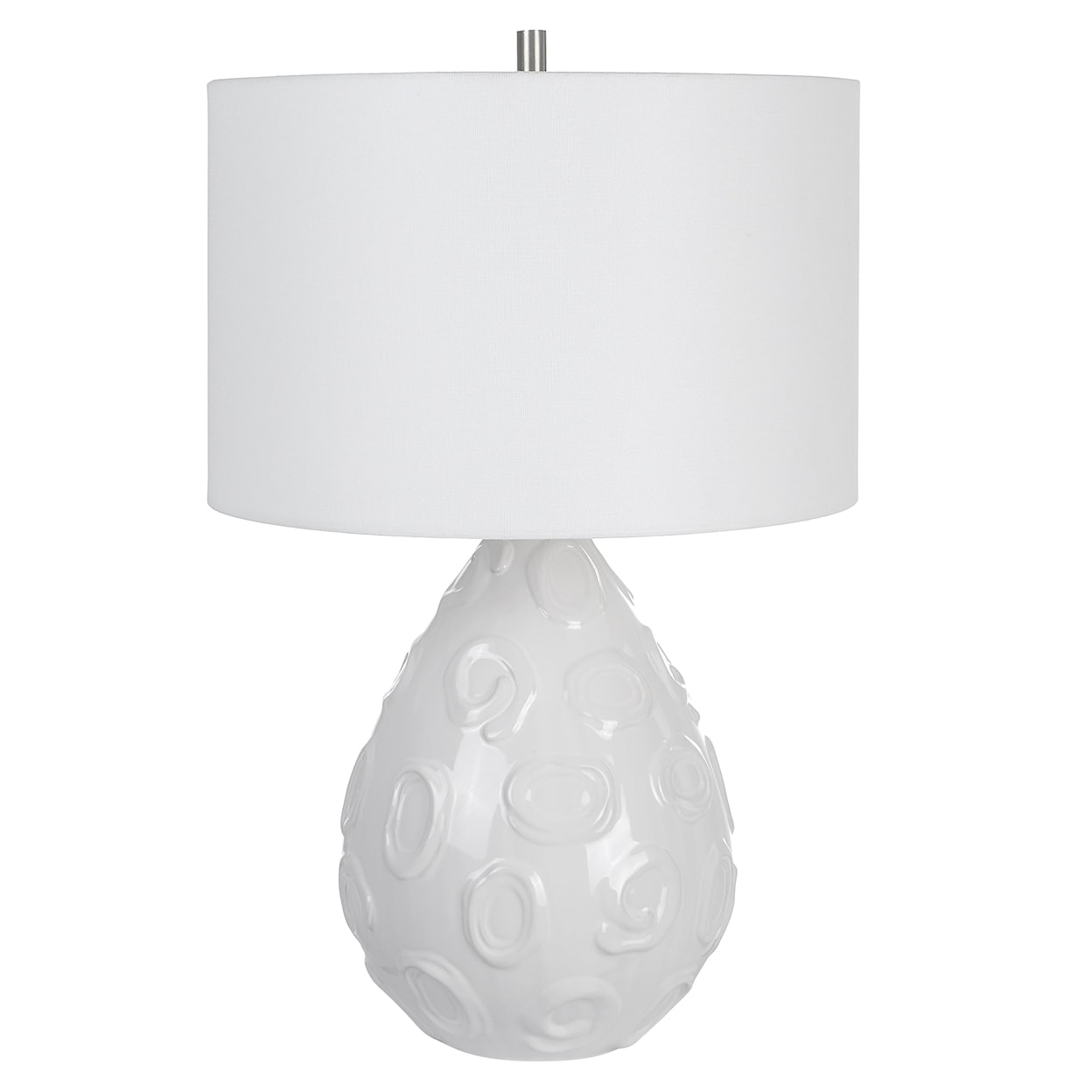 Uttermost Loop Loop White Glaze Table Lamp